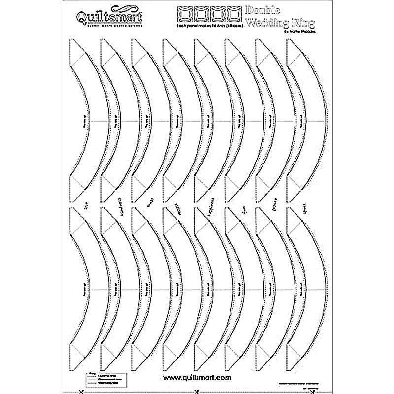 Double Wedding Ring Interfacing Refill Panel, Quiltsmart QS 65012, Pre-Printed Fusible Interfacing