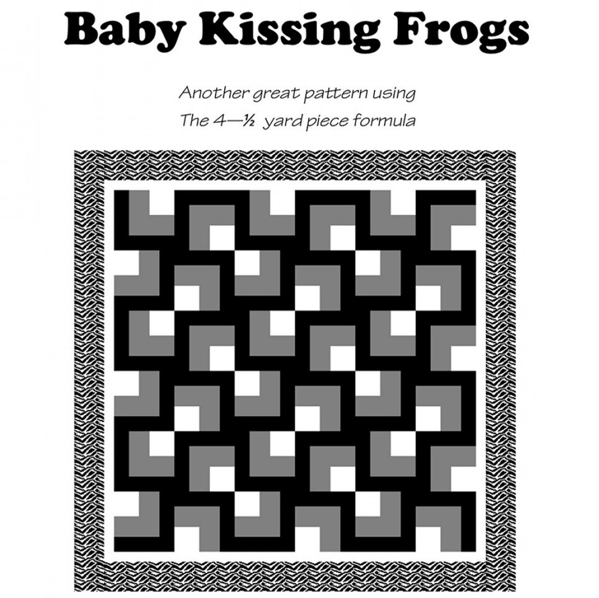 LAST CALL Baby A-Ok Kissing Frogs Quilt Pattern, Quiltin' Tia Quiltworks WBAOK06, Patterns for Yardage, Easy Modern Baby Quilt Pattern