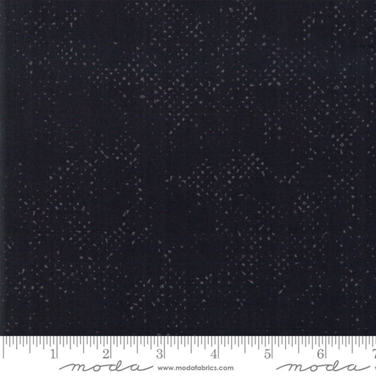 Spotted - Jet Black Tonal Dots Fabric, Moda 1660 90, Zen Chic Black Gray Texture Blender Fabric, Black Tone on Tone, By the Yard