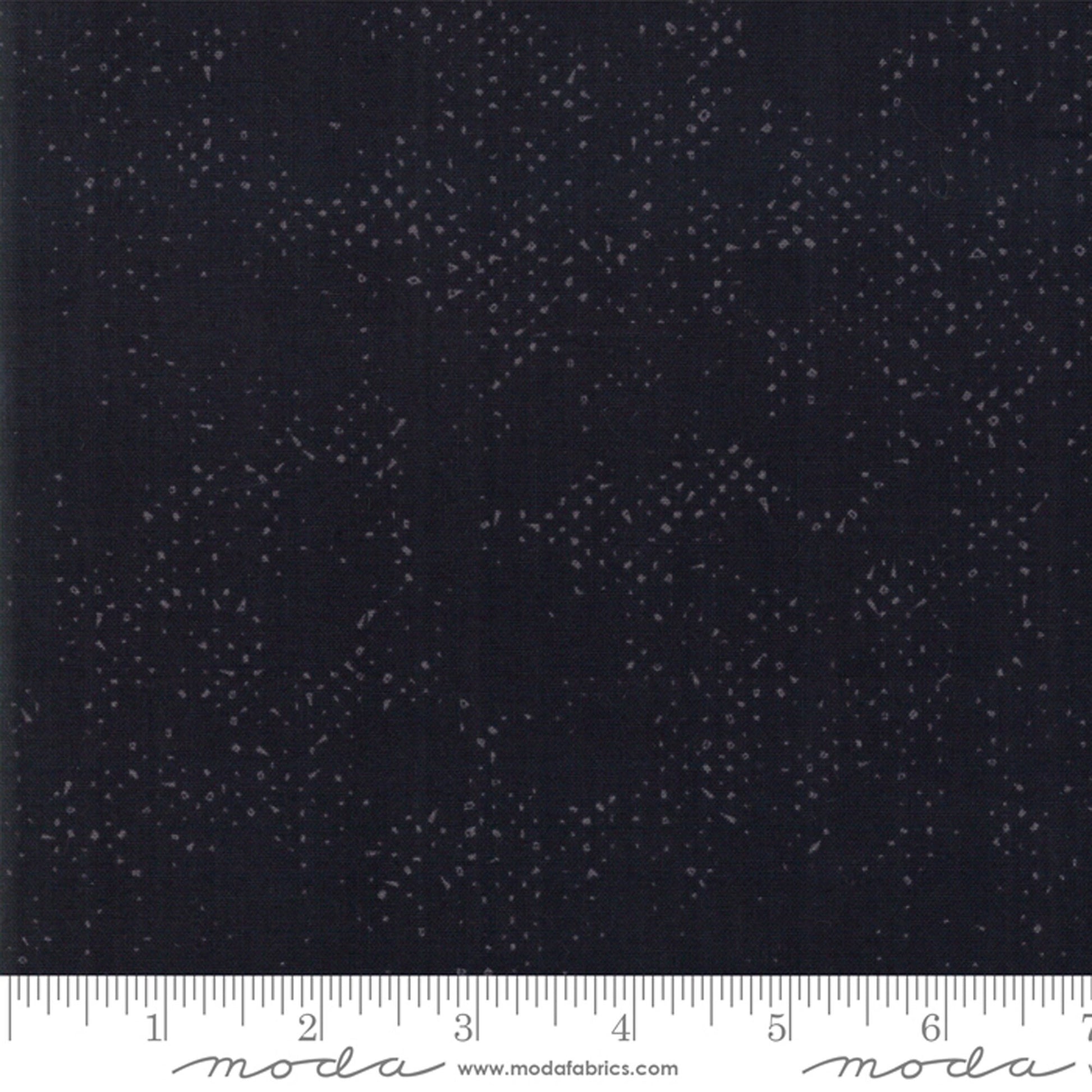 Spotted - Jet Black Tonal Dots Fabric, Moda 1660 90, Zen Chic Black Gray Texture Blender Fabric, Black Tone on Tone, By the Yard