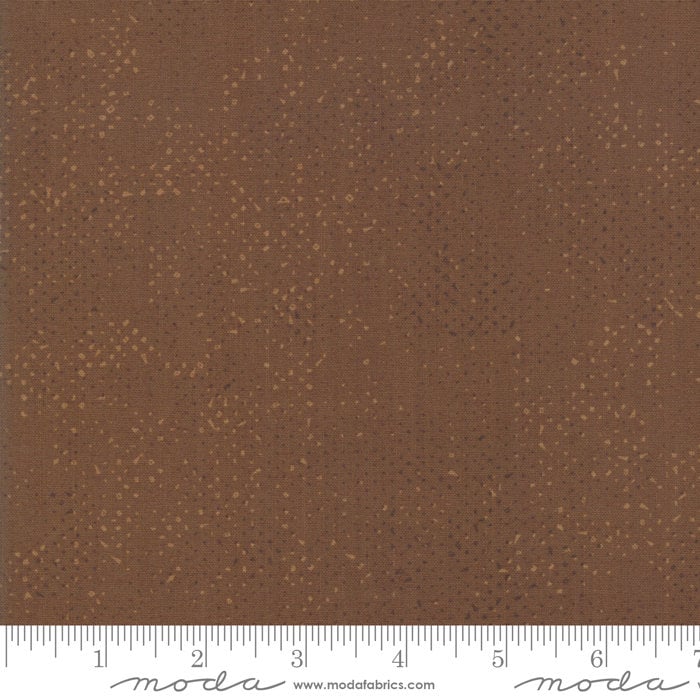 LAST CALL Spotted - Mocha Brown Dots Tonal Texture Fabric, Moda 1660 84, Zen Chic, Brown Tone on Tone Blender Fabric, By the Yard