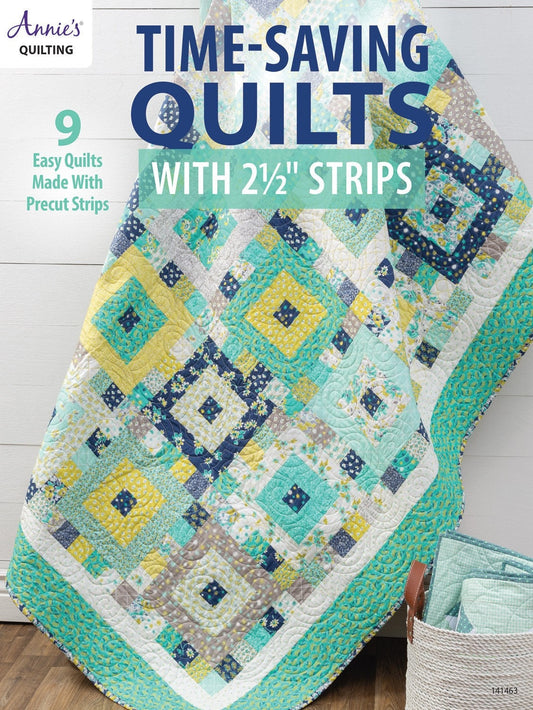 Time Saving Quilts with 2.5" Strips Quilt Pattern Book, Annie's Quilting 141463, Jelly Roll Pattern Book, 9 Quilt Design Patterns