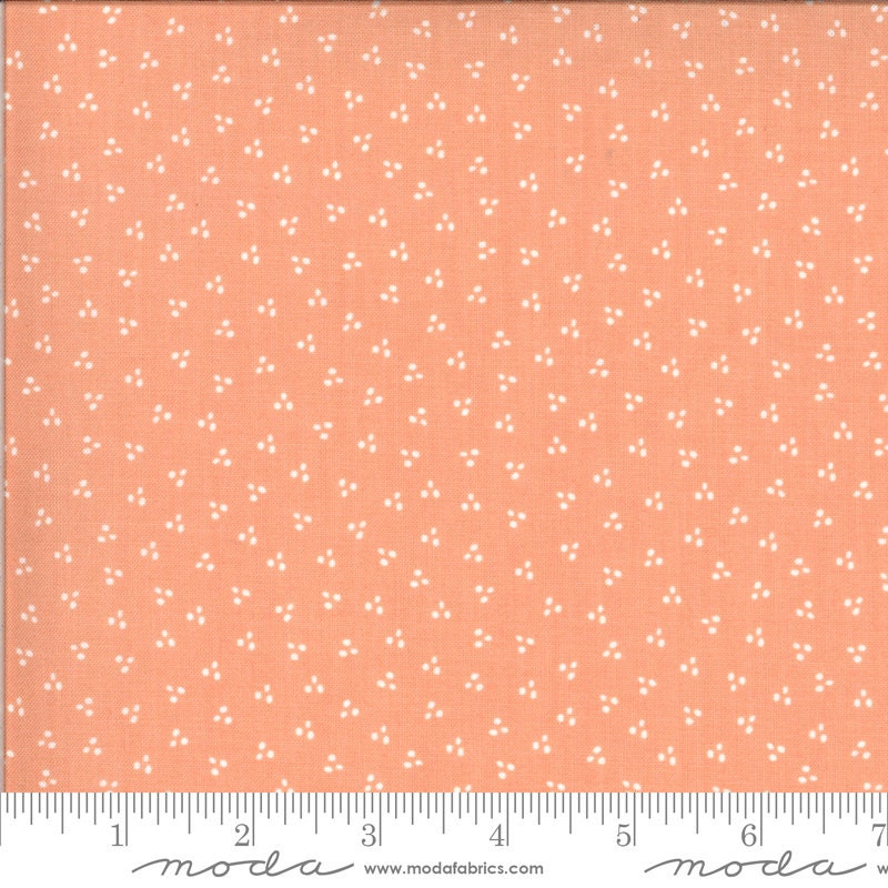 LAST CALL Happy Days Layer Cake, Moda 37600LC, 10" Inch Precut Fabric Squares, Summer Coral Floral Quilting Fabric, Sherri and Chelsi