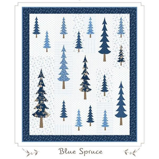 Blue Spruce Quilt Pattern, BHD2165, Christmas Xmas Tree Quilt Pattern, Applique Tree Quilt, F8 FQ Yardage Friendly, Bunny Hill Designs