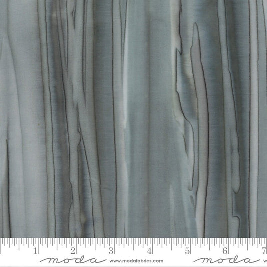 Sunny Day Batiks - Gray Grey Striped Batik Fabric, Moda 4358 39 Fog, Shades of Gray Cotton Batik Quilt Fabric, By the Yard