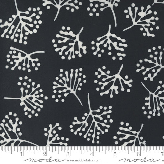 Fire and Ice Batiks - Black White Batik Fabric, Moda 4360 26 Coal, Black White Trees Branches Batik Fabric, By the Yard