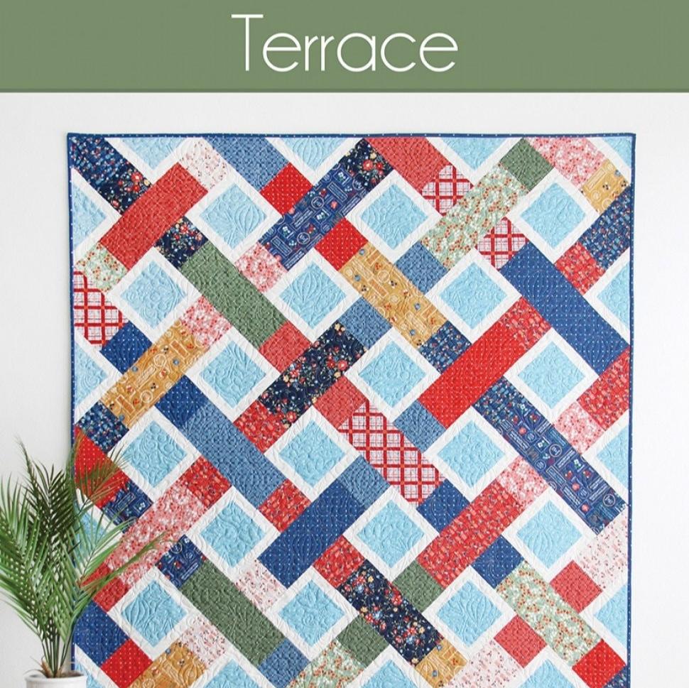 Terrace Quilt Pattern, Cluck Cluck Sew CCS209, FQ Fat Quarter Friendly Quilt Pattern, Lattice Weave Woven Look Quilt Pattern