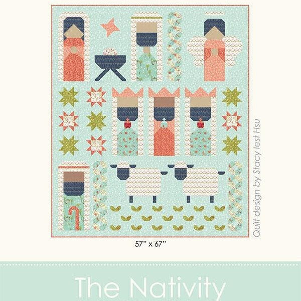 The Nativity Quilt Pattern, SIH069, Yardage Friendly, Advanced Beginner Quilt, Christmas Xmas Nativity Quilt Pattern, Stacy Iest Hsu