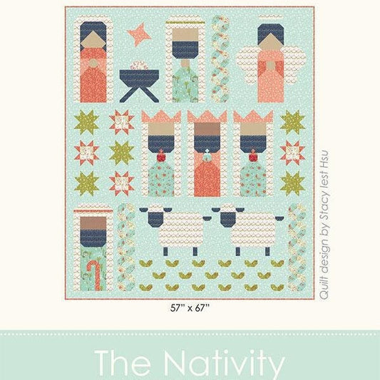 The Nativity Quilt Pattern, SIH069, Yardage Friendly, Advanced Beginner Quilt, Christmas Xmas Nativity Quilt Pattern, Stacy Iest Hsu