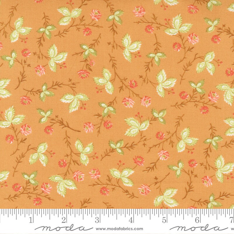 LAST CALL Cinnamon and Cream Jelly Roll, Moda 20450JR, 2.5" Inch Precut Fabric Strips, Autumn Fall Floral Quilting Fabric, Fig Tree Quilts
