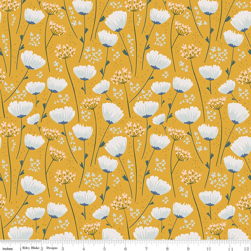 LAST CALL With a Flourish Rolie Polie, Riley Blake RP-12730-40, Precut 2.5" Inch Floral Fabric Strips, Simple Simon