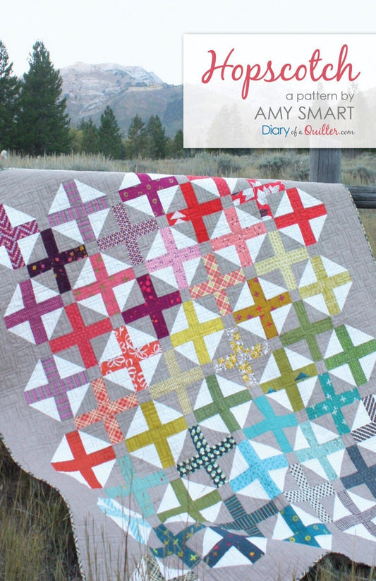 LAST CALL Hopscotch Quilt Pattern, Diary of a Quilter DQ1602, Fat Quarter FQ Scrap Jelly Roll Friendly, Amy Smart