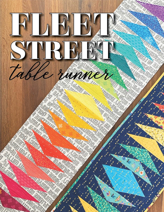 LAST CALL Fleet Street Table Runner Quilt Pattern, Sassafras Lane Designs SASSLN0071, Scrap Friendly, Modern Table Quilt Pattern