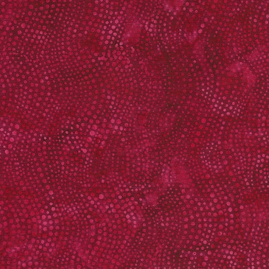 Americana - Dot Stripe Cherry Red Batik Fabric, Island Batik 122142370, Cotton Batik Quilt Fabric, By the Yard