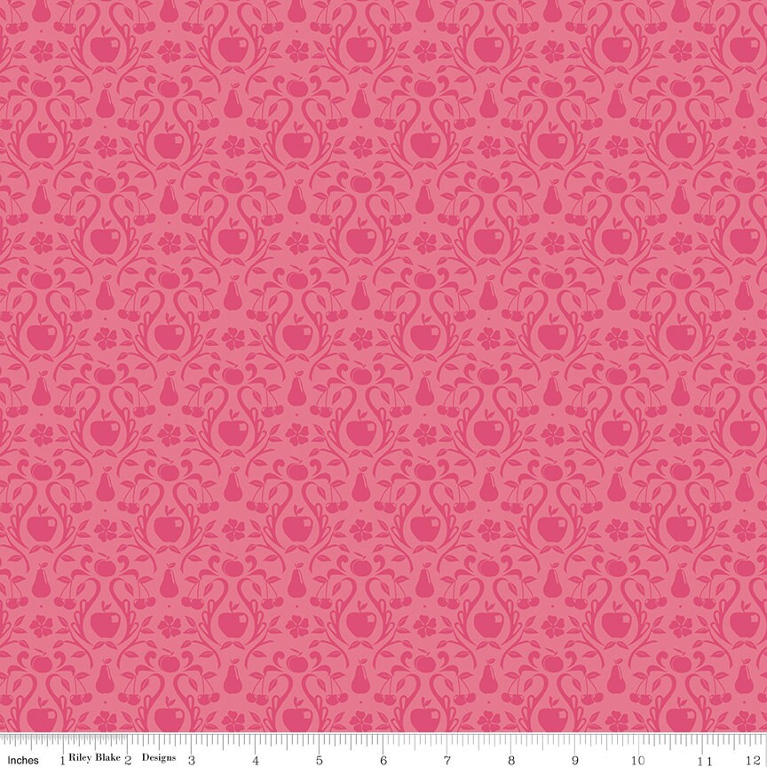 LAST CALL Orchard Rolie Polie, Riley Blake RP-13150-40, 2.5" Precut Fabric Strips, Pink Yellow Green Fruit Floral Quilt Fabric, Finley