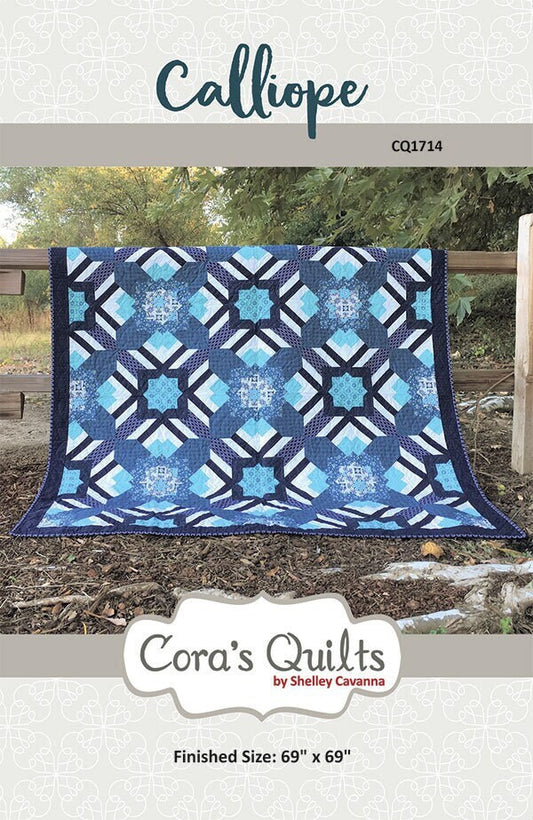 LAST CALL Calliope Quilt Pattern, Cora's Quilts CQ1714, Yardage Friendly, Lattice Square Throw Quilt Pattern