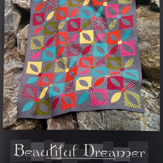 Beautiful Dreamer Quilt Pattern, Abbey Lane Quilts ALQ214, Yardage Friendly, Patchwork Lap Throw Quilt Pattern