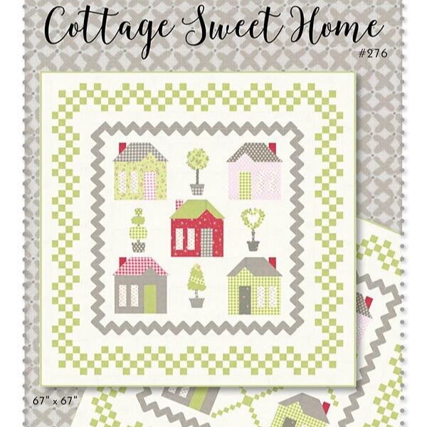 LAST CALL Cottage Sweet Home Quilt Pattern, Acorn Quilt and Gift AQG276, Fat Eighths Friendly, Houses Applique Quilt Pattern, Brenda Riddle