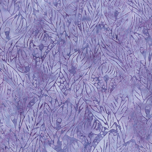 Sorbet - Calla Lily Batik Fabric, Island Batik 522204403, Purple Lavender Cotton Batik Quilt Fabric, By the Yard