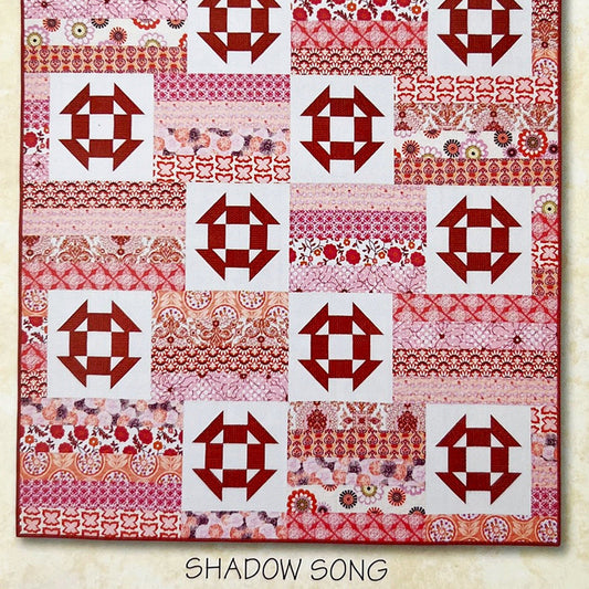 LAST CALL Shadow Song Quilt Pattern, Atkinson Designs ATK159, FQ Fat Quarter Friendly Pattern, Easy Lap Twin Full Queen King Quilt Pattern