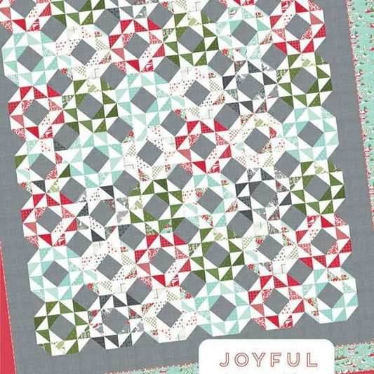 Joyful Quilt Pattern, Thimble Blossoms TB258, Layer Cake Charm Pack Friendly, HST Rings Wreaths Throw Quilt Blanket Pattern