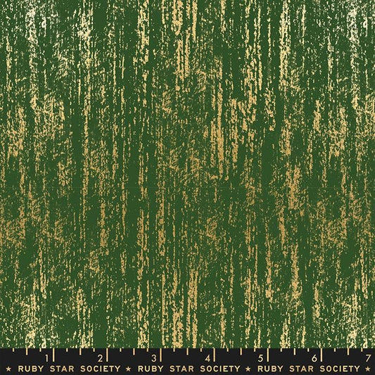 Brushed Metallic - Sarah Green Gold Fabric, Ruby Star Society RS2005 31M, By the Yard