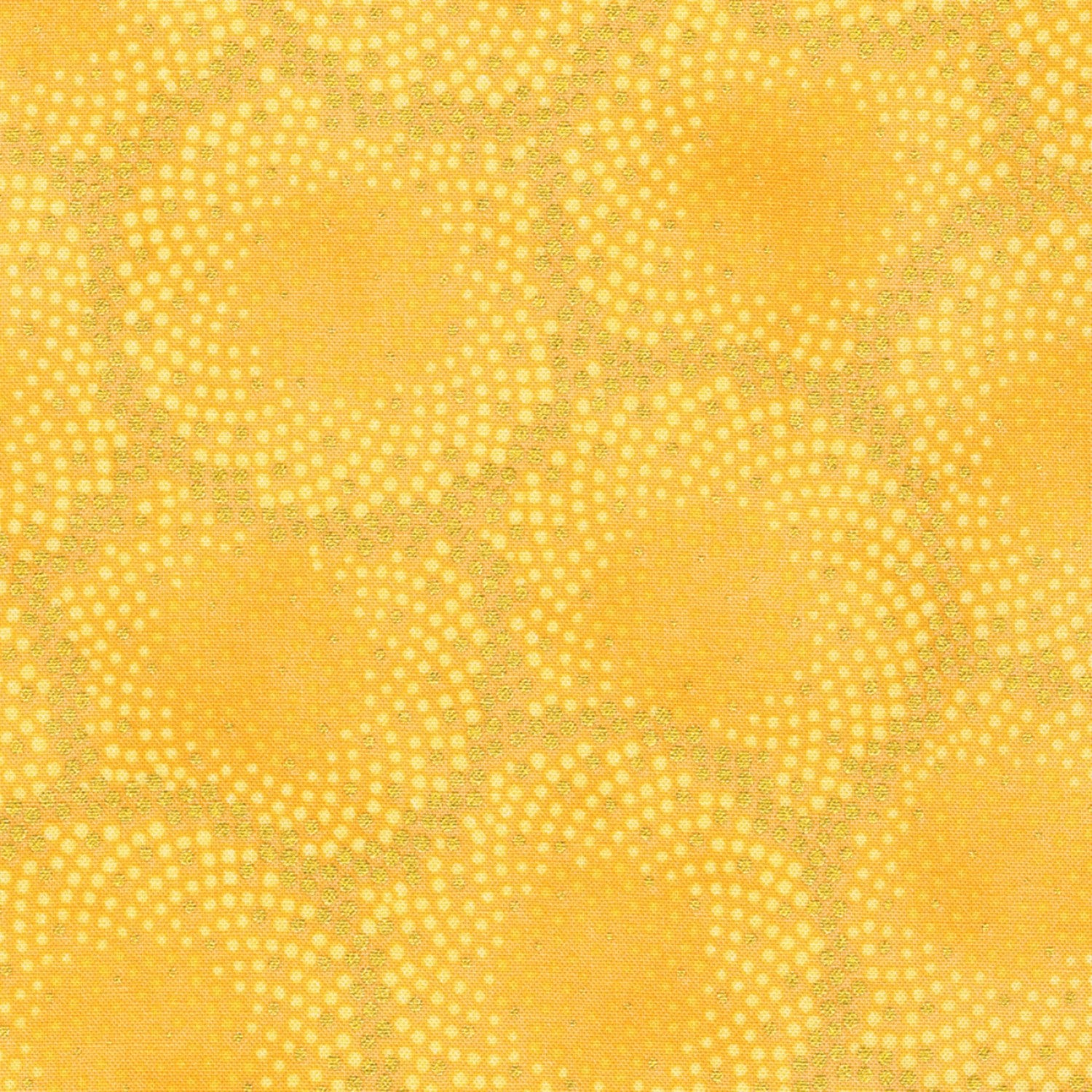 Autumn Fields - Sunflower Centers Yellow Gold Metallic Fabric, Robert Kaufman SRKM-21576-138 Honey, Yellow Gold Quilt Blender Fabric