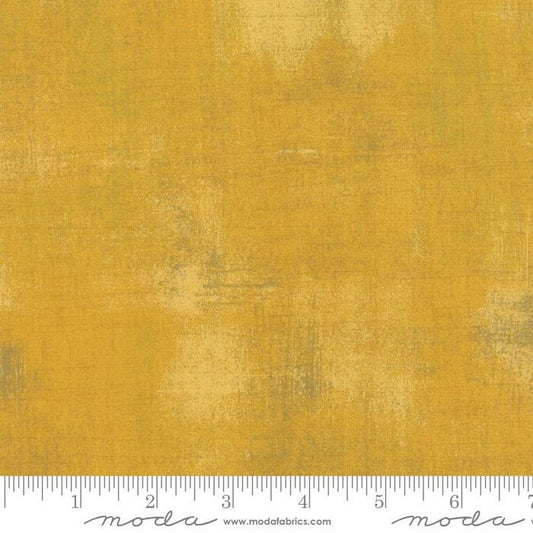 Grunge Basics - Mustard Yellow Fabric, Moda 30150 282, Autumn Fall Golden Yellow Cotton Quilt Blender Fabric, By the Yard