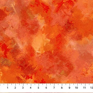 Charisma - Orange Red Tonal Texture Fabric, Northcott DP25568-56 Orange, Orange Red Quilt Blender Fabric, By the Yard