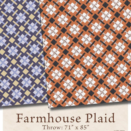 Farmhouse Plaid Quilt Pattern, Antler Quilt Design AQD0286, Yardage Friendly Plaid Throw Quilt Pattern, Doug Leko