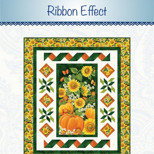 Ribbon Effect Quilt Pattern, Bound to Be Quilting BTBQ354, Vertical Fabric Panel Friendly Throw Quilt Pattern, Panel Frame Pattern