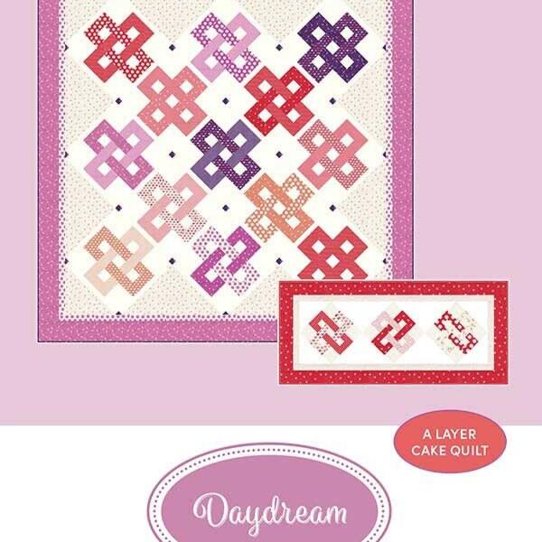 Daydream Quilt Pattern, Quilting Life Design QLD206, Jelly Roll Honey Bun Strip Friendly, Throw Table Runner Quilt Pattern, Sherri McConnell