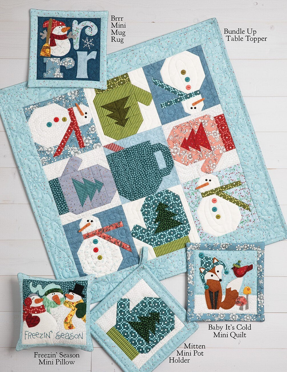 Frost Hill On Wander Lane Quilt Pattern Project BOM Book 1, Art to Heart ATH168P, Winter Xmas Snowman Sewing Quilt Project, Nancy Halvorsen