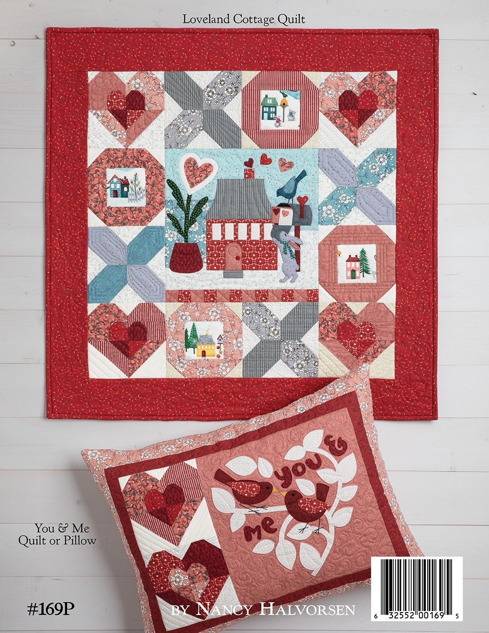 Loveland Cottage On Wander Lane Quilt Pattern Project Book 2, Art to Heart ATH169P, Hearts Valentine Sewing Quilting Project Nancy Halvorsen