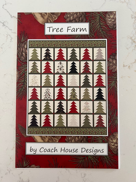 LAST CALL Tree Farm Quilt Pattern, Coach House Designs CHD-1549C, Christmas Xmas Tree Quilt Pattern, Jelly Roll Friendly