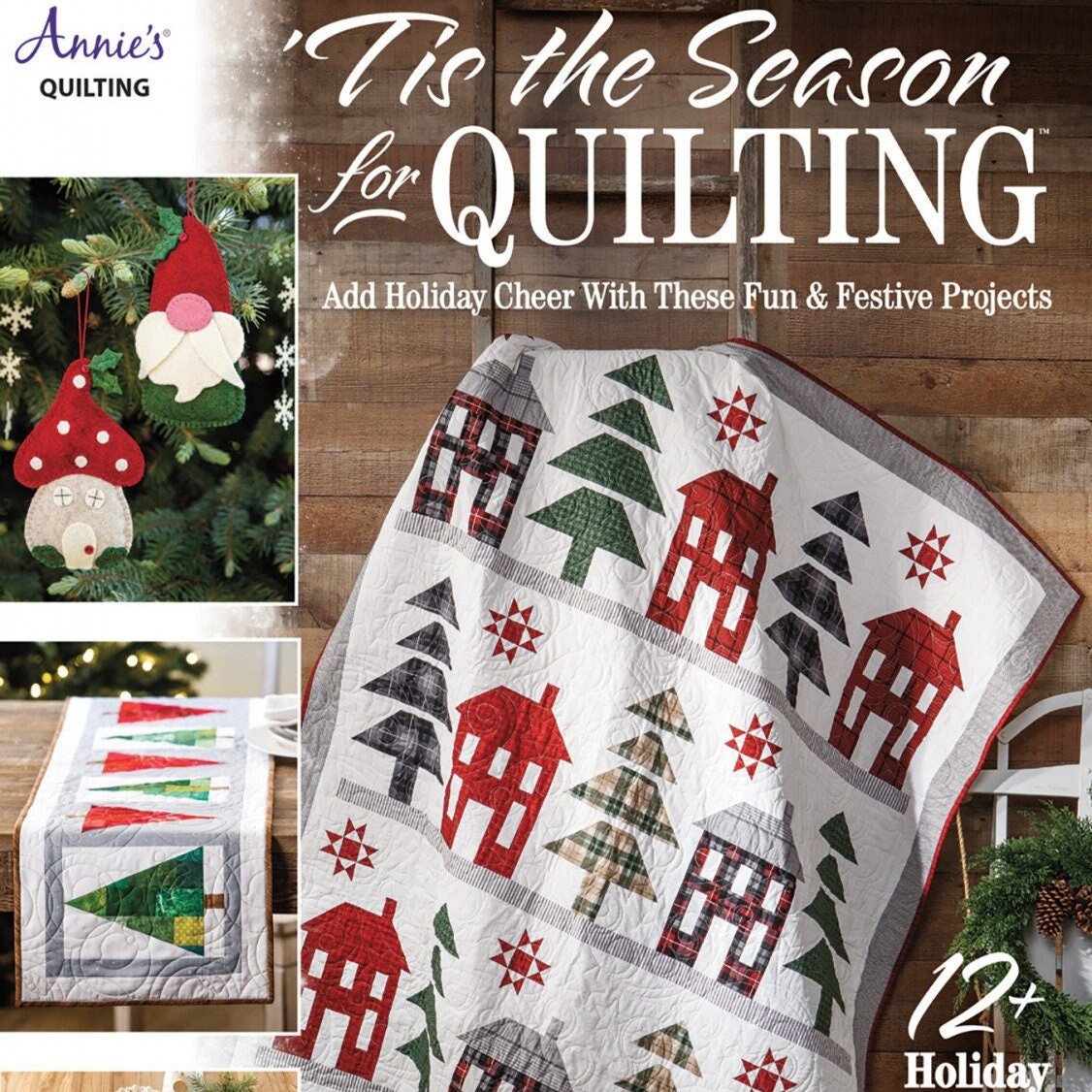 Tis the Season for Quilting Pattern Book, Annie's 1415021, Christmas Xmas Sewing Quilting Project Book, 12 Projects