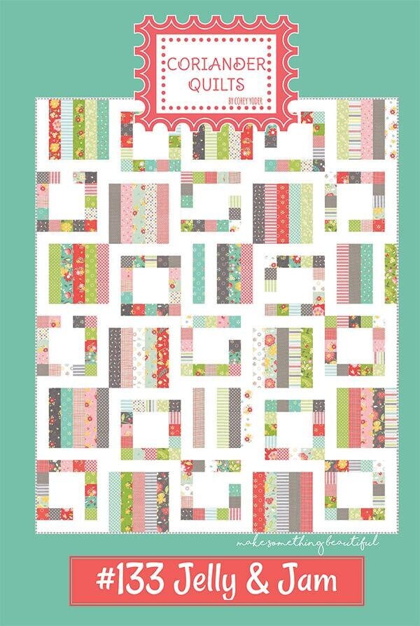 Jelly and Jam Quilt Pattern, Coriander Quilts CQ133, Jelly Roll Friendly Lap Throw Quilt Pattern, Strip Quilt Pattern, Corey Yoder