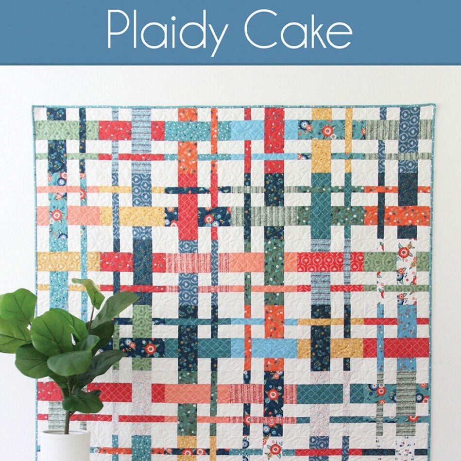 Plaidy Cake Quilt Pattern, Cluck Cluck Sew CCS217, Layer Cake Fat Quarter Scrap Friendly Plaid Throw Baby Twin King Queen Bed Quilt Pattern