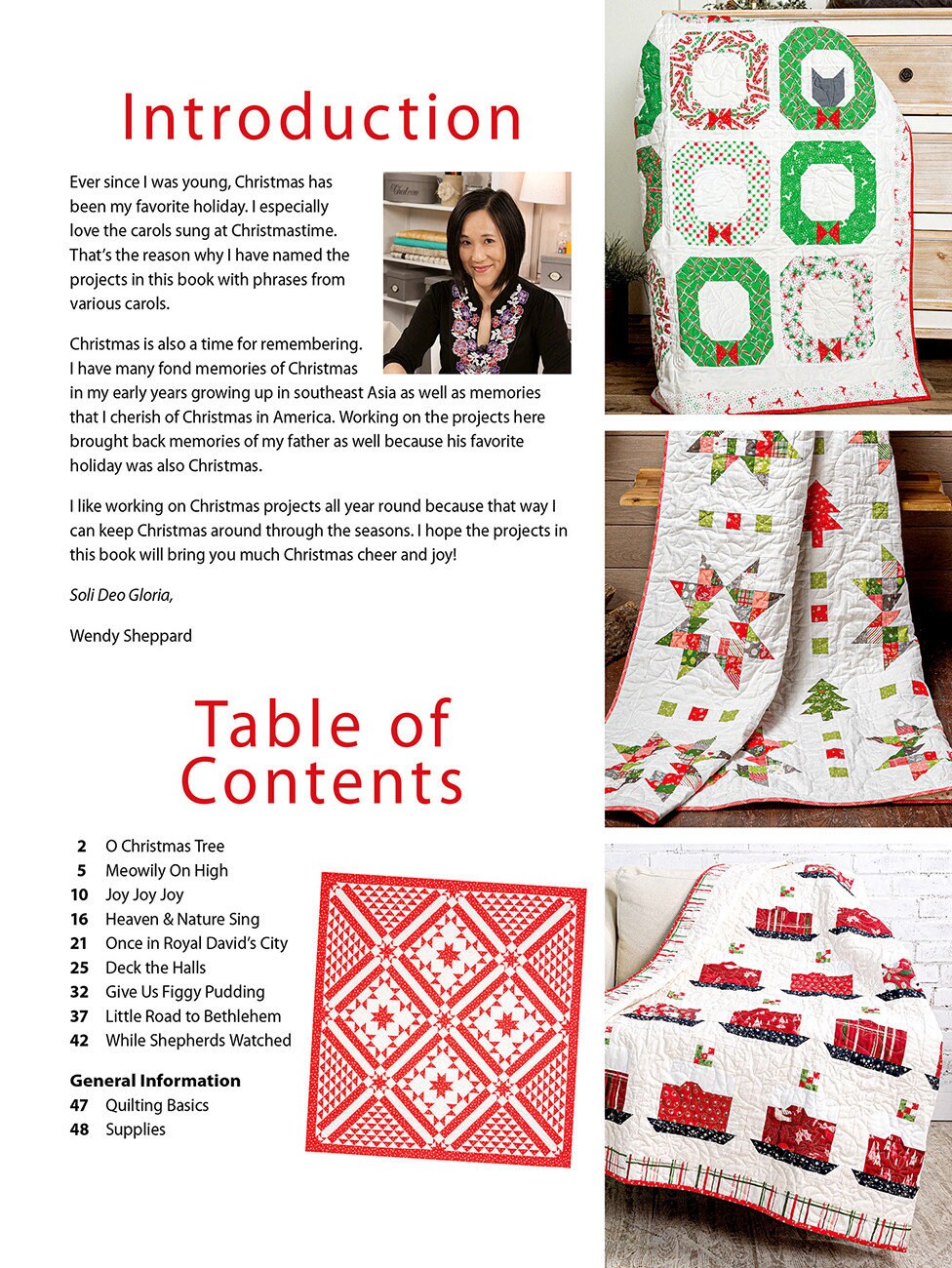 Christmas Quilting with Wendy Sheppard Quilt Pattern Book, Annie's 1415201, 9 Holiday Projects, Christmas Xmas Quilt Patterns