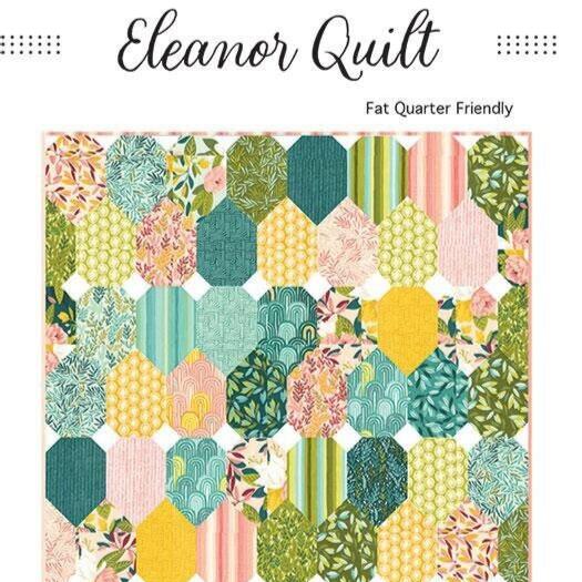 Eleanor Quilt Pattern, Branch and Blume BNB2306, Fat Quarter FQ Friendly Beginner Throw Quilt Pattern, Chrissy Lux