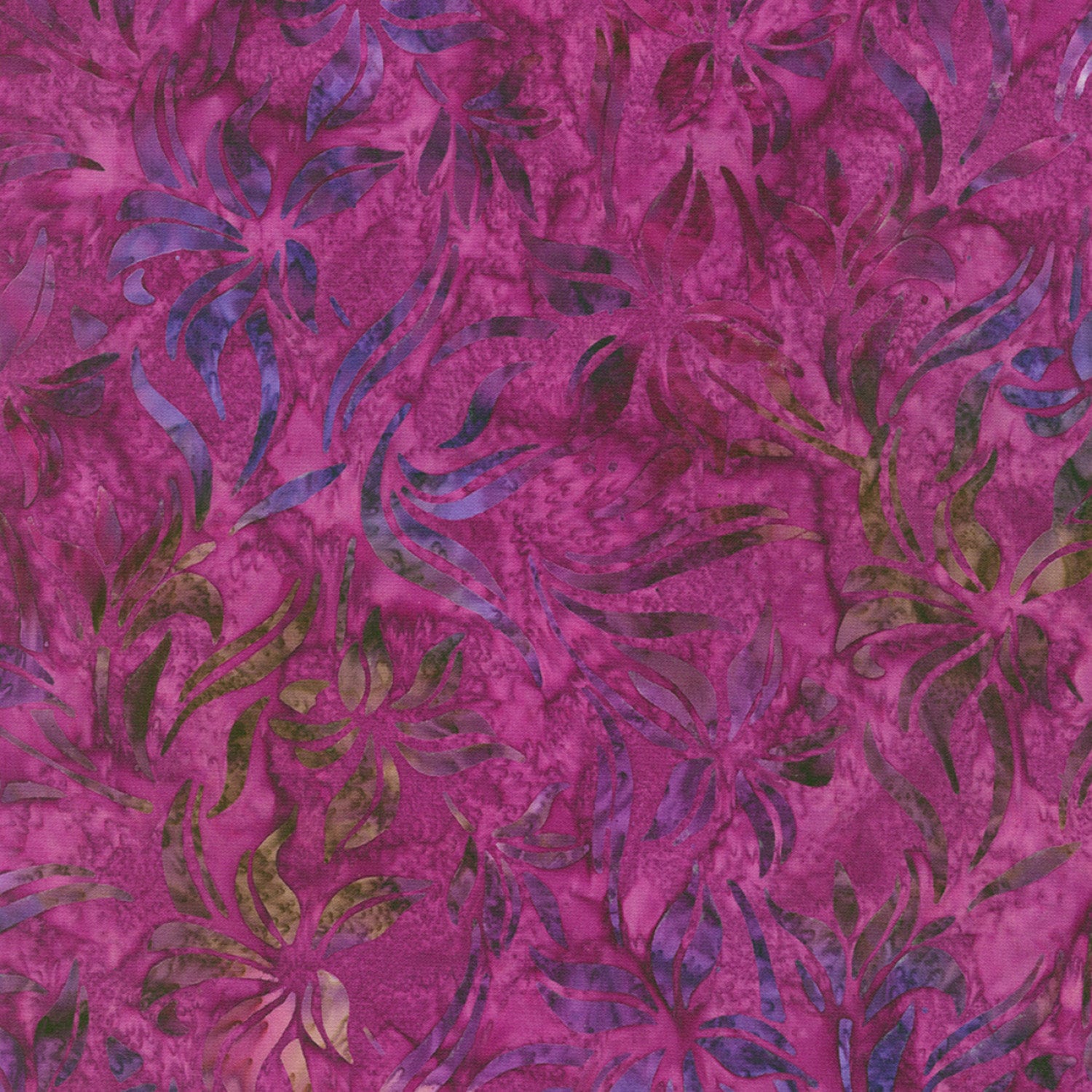 Lily Bella Batik Charm Squares, Robert Kaufman CHS-1170-42, Artisan Batiks Purple Green Floral Charm Pack, 5" Inch Precut Fabric Squares