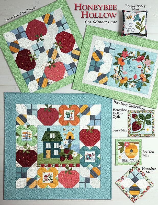 Honeybee Hollow On Wander Lane Quilt Pattern Projects Book 6, Art to Heart ATH173P, Spring Summer Sewing Quilting Projects Nancy Halvorsen