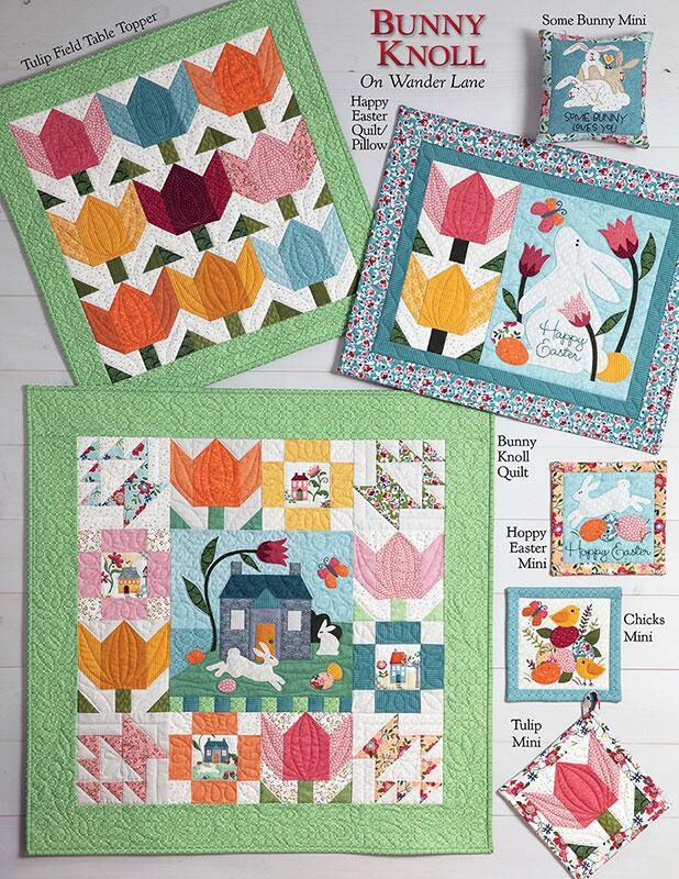 Bunny Knoll On Wander Lane Quilt Pattern Projects Book 4, Art to Heart ATH171P, Spring Easter Sewing Quilting Projects Nancy Halvorsen