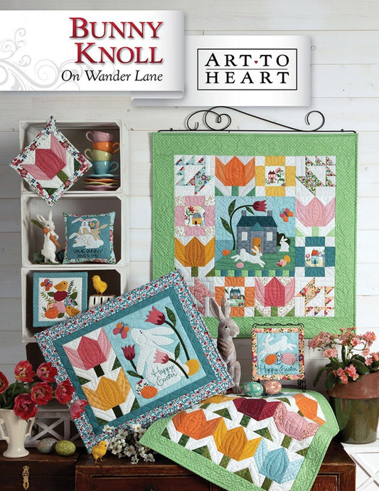 Bunny Knoll On Wander Lane Quilt Pattern Projects Book 4, Art to Heart ATH171P, Spring Easter Sewing Quilting Projects Nancy Halvorsen