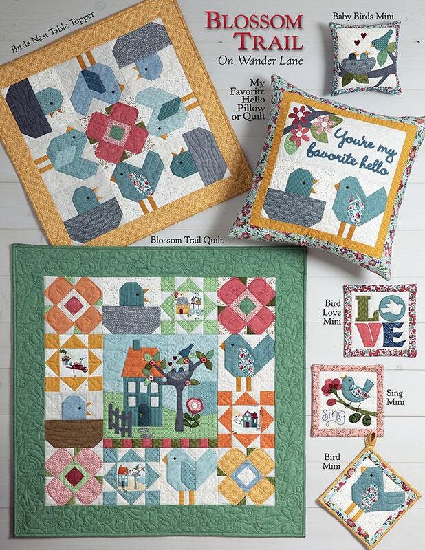 Blossom Trail On Wander Lane Quilt Pattern Projects Book 5, Art to Heart ATH172P, Spring Sewing Quilting Projects Nancy Halvorsen