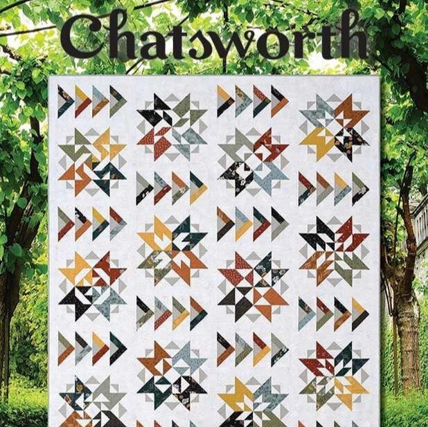 Chatsworth BOM Quilt Pattern, Antler Quilt Design AQD0419, Sampler Quilt Pattern, Braided Flying Geese BOM Quilt, Doug Leko