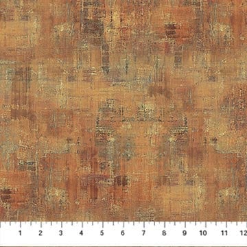 Stallion - Light Rust Painted Canvas Fabric, Northcott 26815-34, Brown Tonal Texture Blender Cotton Fabric, By the Yard