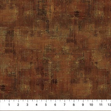 Stallion - Dark Rust Painted Canvas Fabric, Northcott 26815-37, Brown Tonal Texture Blender Cotton Fabric, By the Yard