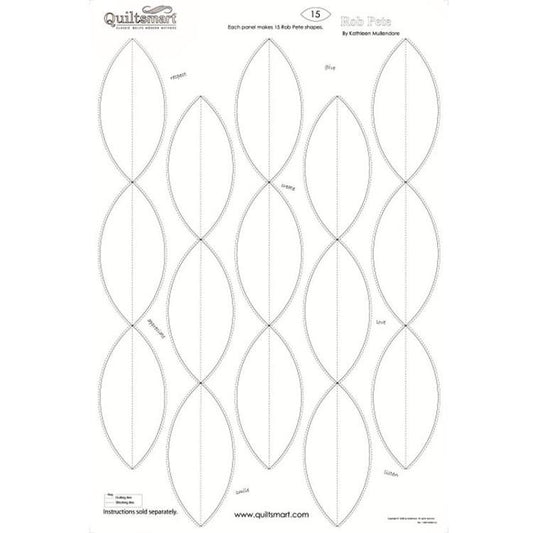 Rob Pete Interfacing Refill Panel, Quiltsmart QS 65011, Pre-Printed Fusible Interfacing, Rob Peter Pay Paul Orange Peel Pattern
