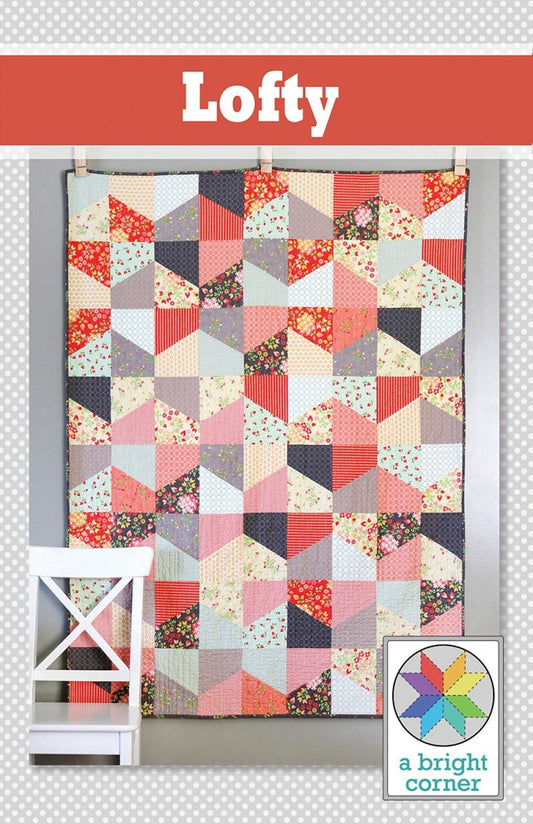 Lofty Quilt Pattern, A Bright Corner ABC324, Precut Friendly, Baby Throw Twin Queen Quilt Pattern, Andy Knowlton